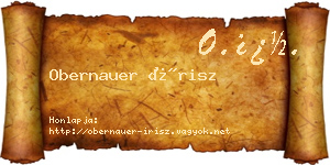 Obernauer Írisz névjegykártya